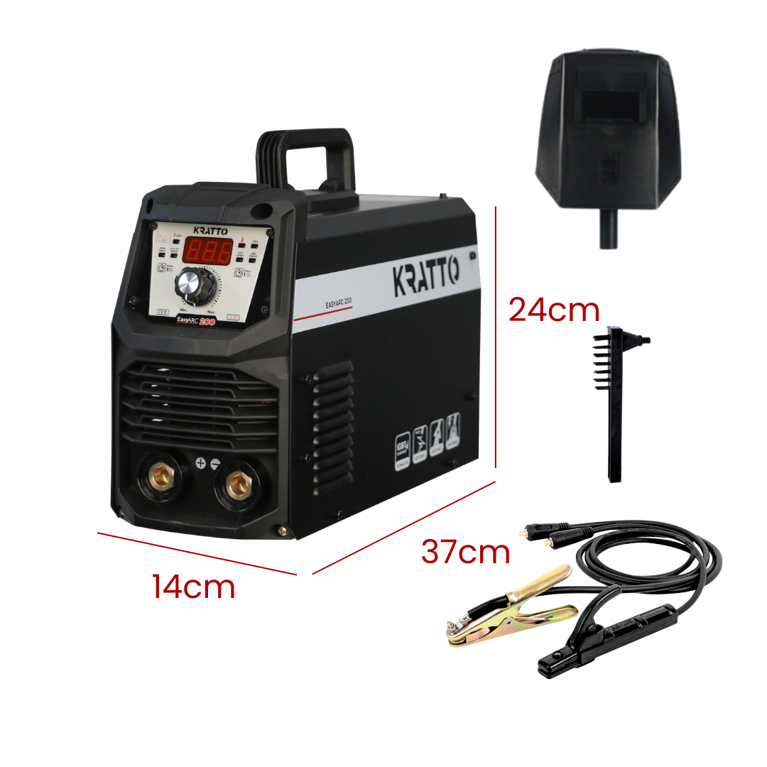 Mini-Soldadora Inverter EASYARC-200 ARCO + TIG [20-200A] KRATTO – Bruseb